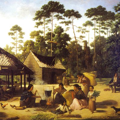 Drawing of Native Americans working in the early 1800's 0501_0102