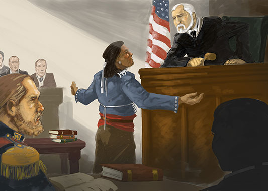 Standing Bear's "I am a Man" plea in court